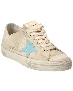 Golden Goose V-Star 2 Suede Trainer - Natural