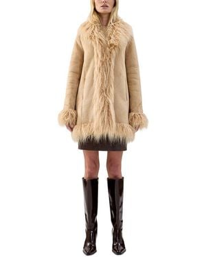 Unreal Fur Avant Garde Coat - Natural