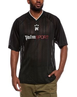 Palm Angels Mesh Logo T-Shirt - Black
