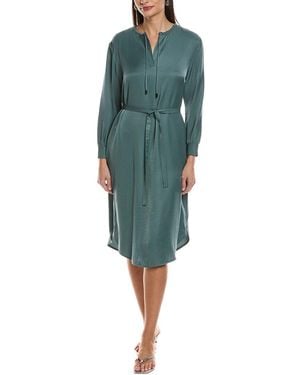 Peserico Tie Neck Mini Dress - Green