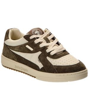 Palm Angels Palm University Lt Canvas & Suede Trainer - White