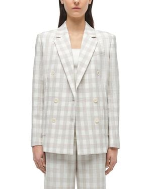 Jonathan Simkhai Margaux Double Breasted Blazer - Grey