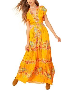 Hale Bob Cut-Out Maxi Dress - Yellow