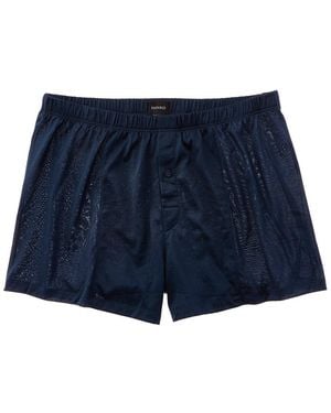 Hanro Sporty Button Fly Boxer - Blue