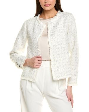 Joseph A Wool-Blend Tweed Jumper - White