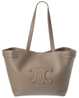 Celine Cabas Anais Medium Leather Tote - Brown