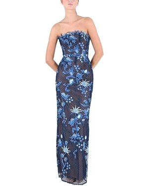 Marchesa Cape Gown - Blue