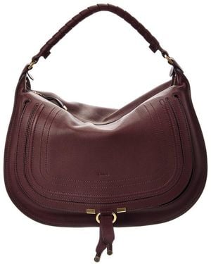Chloé Dnu Pack Marcie Leather Shoulder Bag - Purple