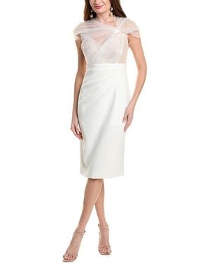 Jovani Lace & Tulle Cocktail Dress - White