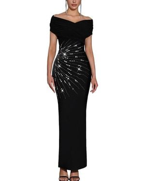 Ariele Tesoro Embellished Maxi Dress - Black