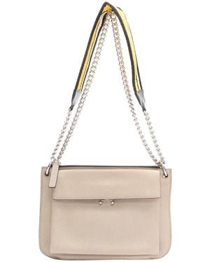 Marni Silver Lock Dual Zip Pouch Chain Sport Strap Crossbody Bag (authentic Pre-loved) - White