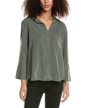 Bella Dahl Shirt Tail Button Down - Green