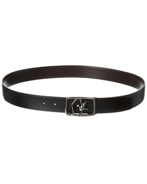 Ferragamo Sf Reversible & Adjustable Leather Belt - Black