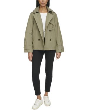 DKNY Short Trench Coat - Green