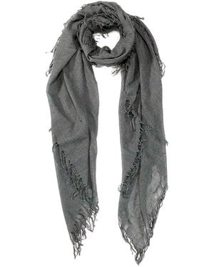 Blue Pacific Heathered Cashmere Scarf - Gray