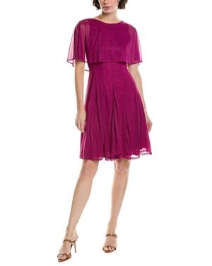 Maison Tara Roller Glitter Matte Mini Dress - Pink