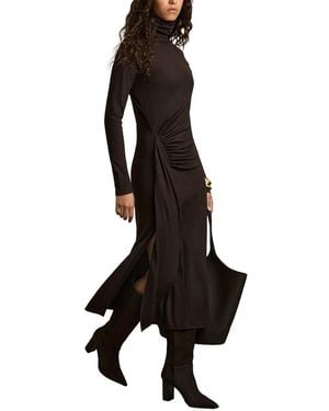 Reiss Nile Wool Jersey Midi Dress - Black