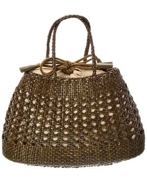 Dragon Diffusion Santa Cano Leather Top Handle Bag - Brown