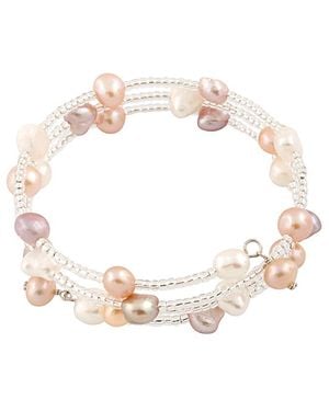 Splendid Silver 6-7mm Freshwater Pearl Bracelet - Pink