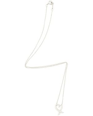 Tiffany & Co. Silver Paloma Picasso Loving Heart Necklace (authentic Pre- Loved) - White