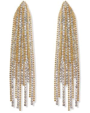 Liv Oliver 18k Plated 12.70 Ct. Tw. Crystal Earrings - Natural