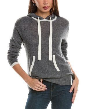 Hannah Rose Tipped Wool & Cashmere-Blend Hoodie - Grey