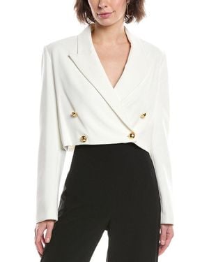 Black Halo Hugo Crop Blazer - White