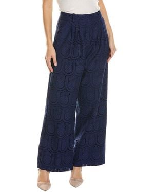 FARM Rio Pineapple Eyelet Pant - Blue