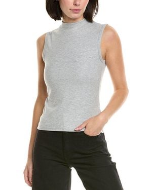 PERFECTWHITETEE Mel Mock Neck Tank - Grey