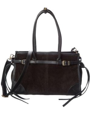 Persaman New York Sadie Suede Tote - Black