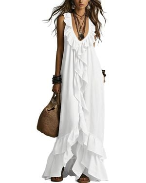 AMINA GLAM Maxi Dress - White
