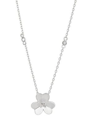 Savvy Cie Cz Station Necklace - White