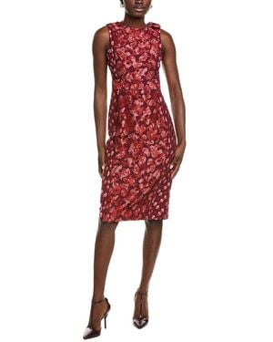St. John Floral Midi Dress - Red