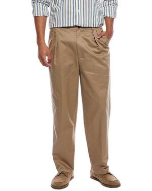 Rowing Blazers Twill Pleated Relaxed Pant - Natural