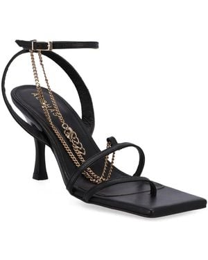 Alohas Straps Leather Sandal - Black