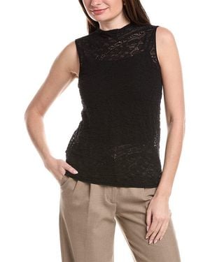 Lafayette 148 New York Sleeveless Knitted Lace Jumper - Black