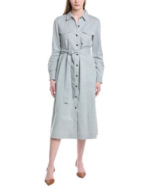 Lafayette 148 New York Sonny Linen-blend Dress - Blue