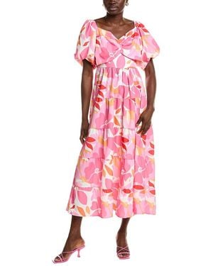 IPPONELLI Tiered Midi Dress - Pink