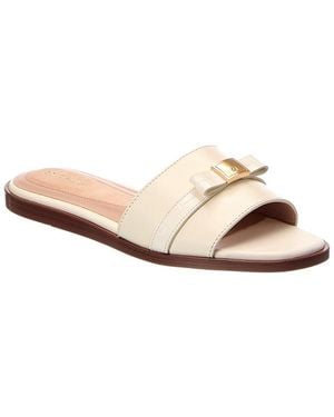 Cole Haan Go-To Emalia Slide Bow Leather Sandal - Brown