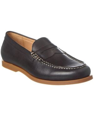 Brass Mark Century Leather Loafer - Blue