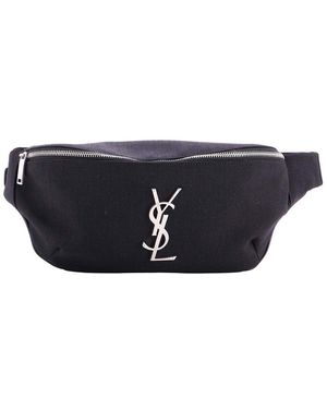 Saint Laurent Classic Monogram Belt Bag Canvas (authentic Pre-loved) - Black
