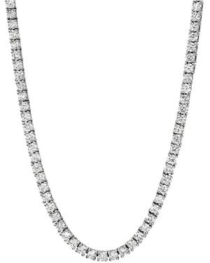 Lab Grown Diamonds 14k 20.00 Ct. Tw. Lab-grown Diamond Straight Line Necklace - Metallic