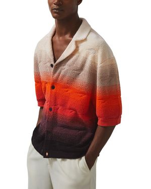 Reiss Pacific Knitted Towell Top - Red