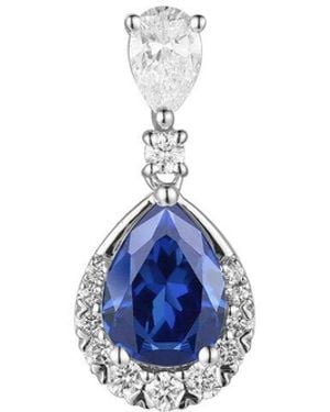 Gregg Ruth 14K 1.14 Ct. Tw. Diamond & Sapphire Pendant - Blue