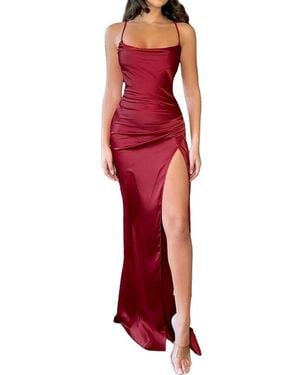 COLON DIANA Midi Dress - Red