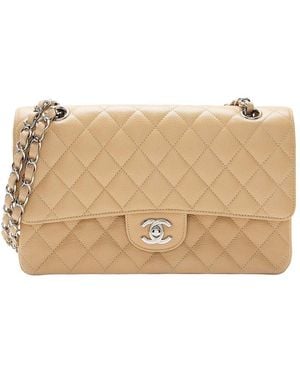 CHANEL Caviar Classic Medium Double Flap Bag (authentic Pre-loved) - Natural