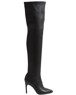 Reiss Caia Leather Over-The-Knee Boot - Black