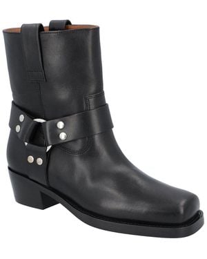 Paris Texas Roxy Ankle Leather Boot - Black