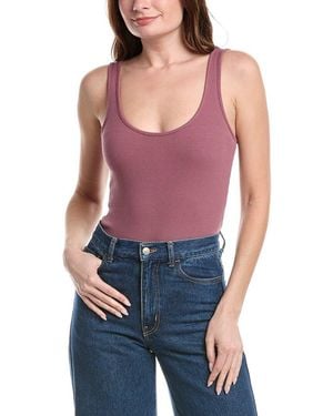 L'Agence Nica Scoop Neck Tank Bodysuit - Purple