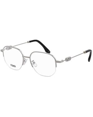Fendi O'Lock 53Mm Optical Frames - Metallic